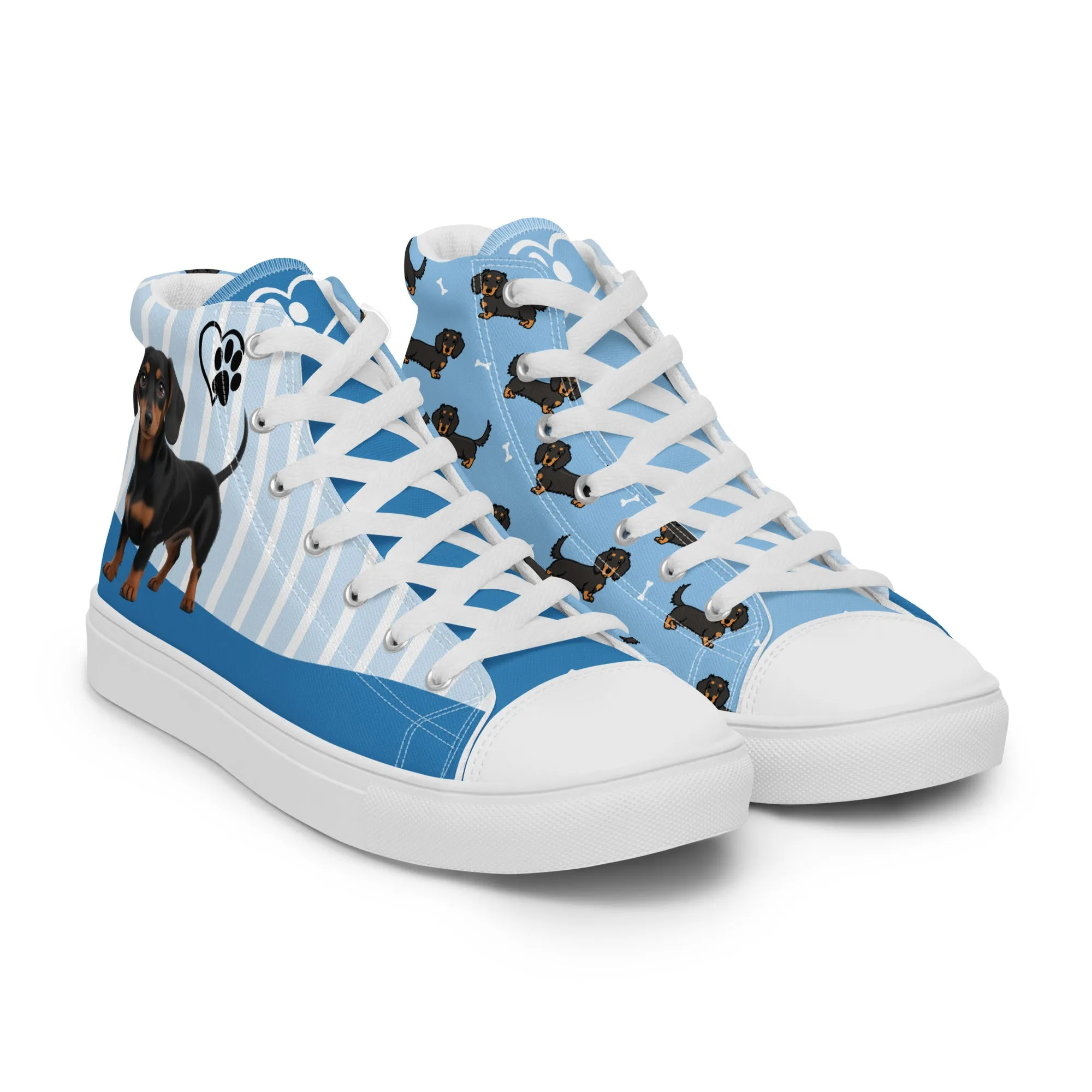 Dapper Dachshund Men's High-Top Sneakers