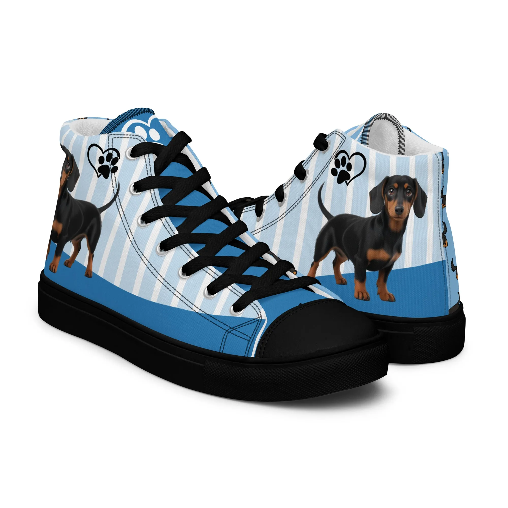 Dapper Dachshund Men's High-Top Sneakers