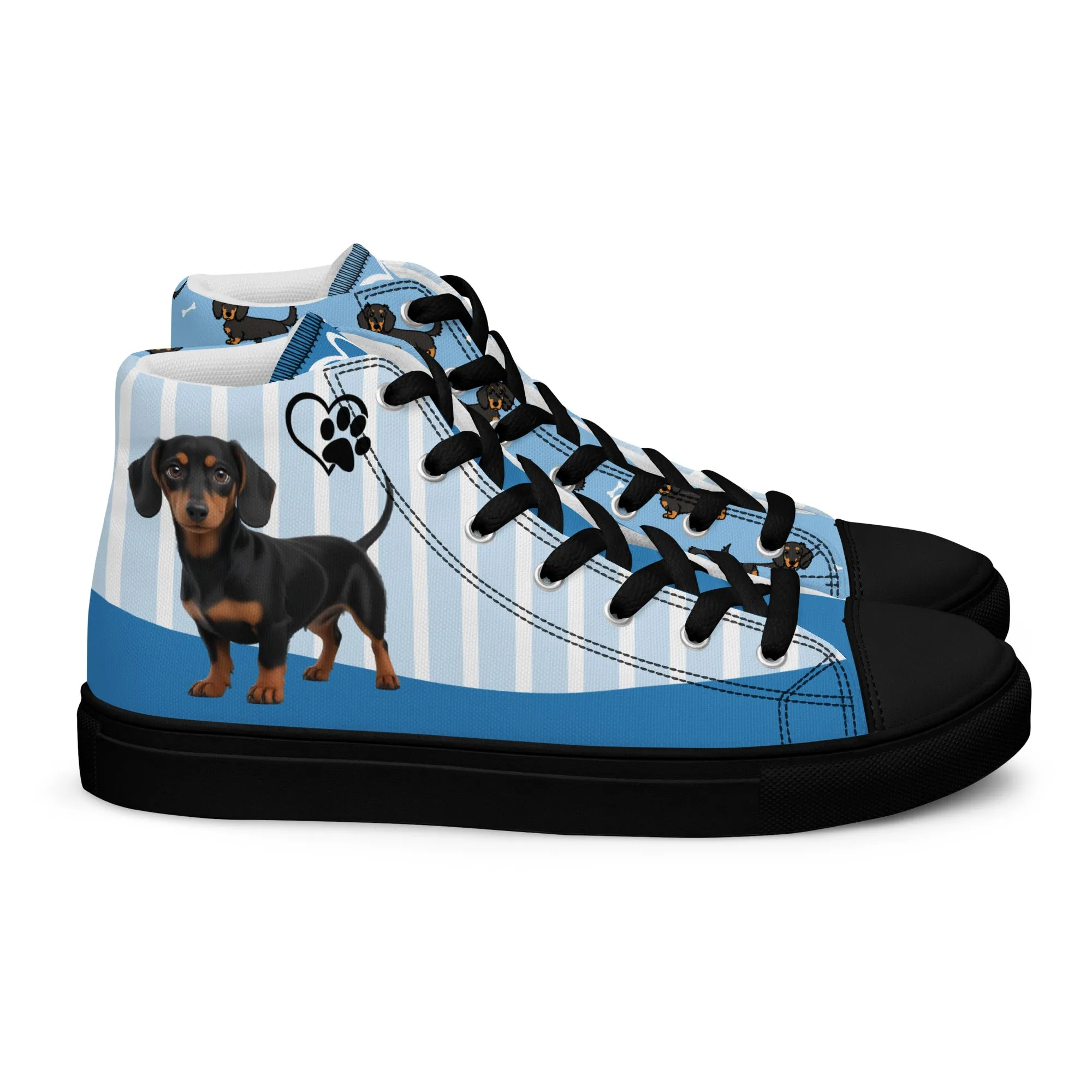 Dapper Dachshund Men's High-Top Sneakers