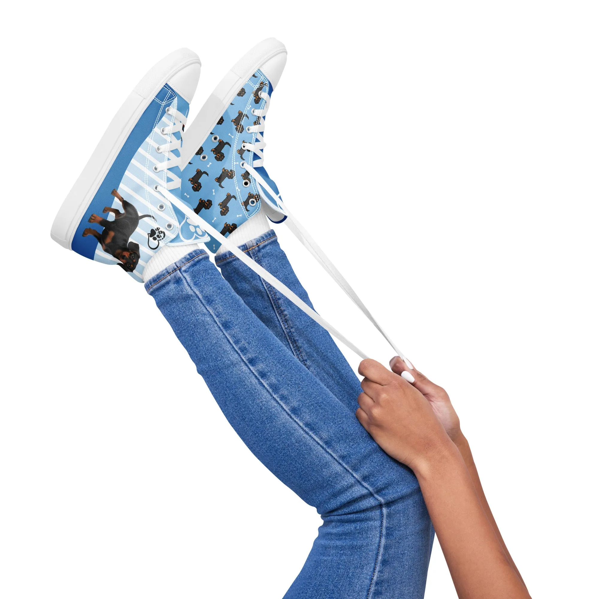 Dapper Dachshund Men's High-Top Sneakers