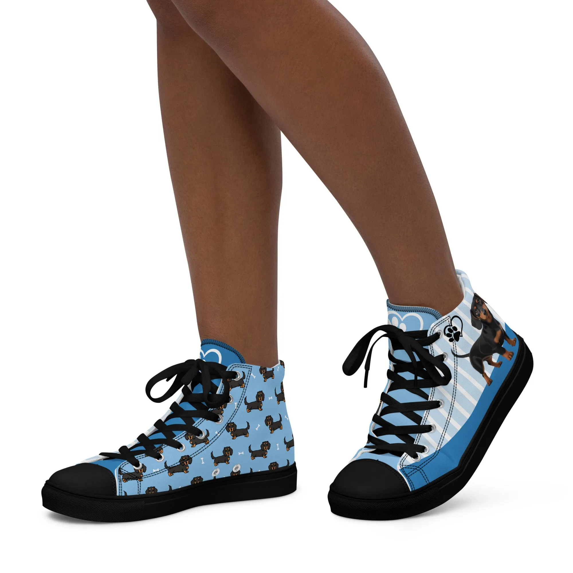 Dapper Dachshund Men's High-Top Sneakers