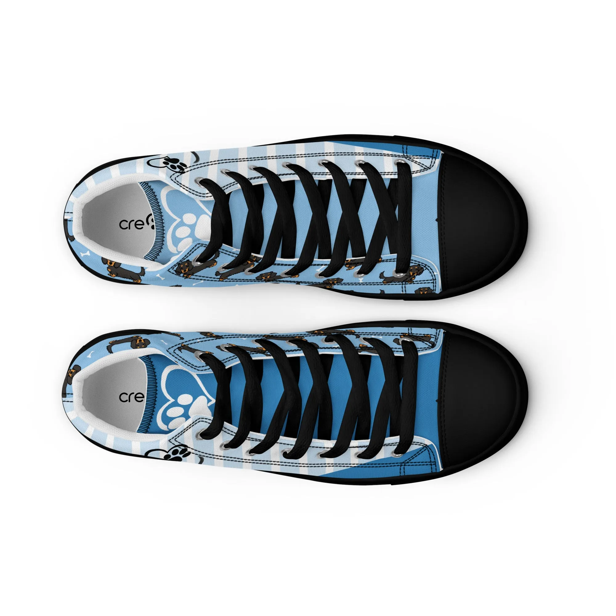 Dapper Dachshund Men's High-Top Sneakers
