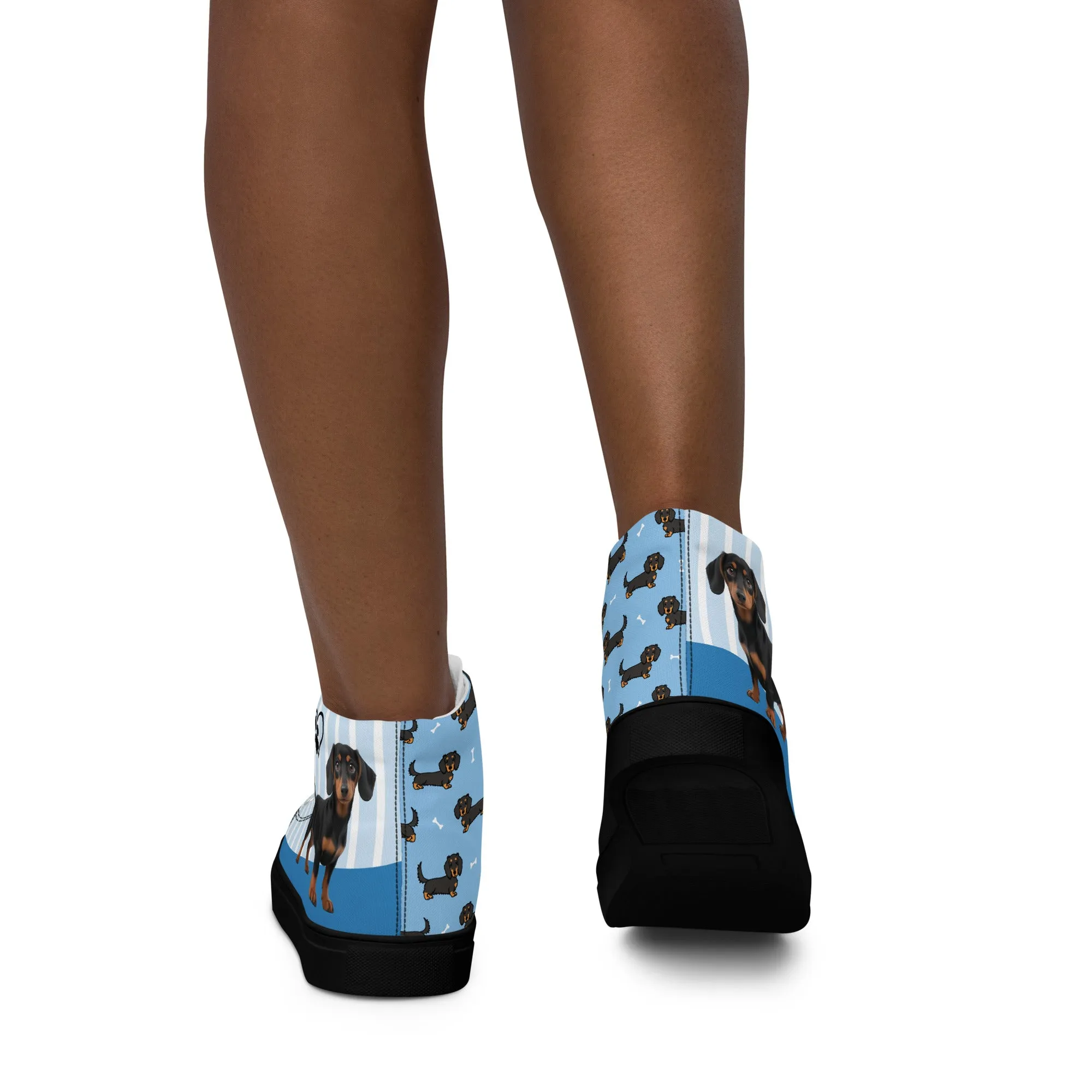 Dapper Dachshund Men's High-Top Sneakers