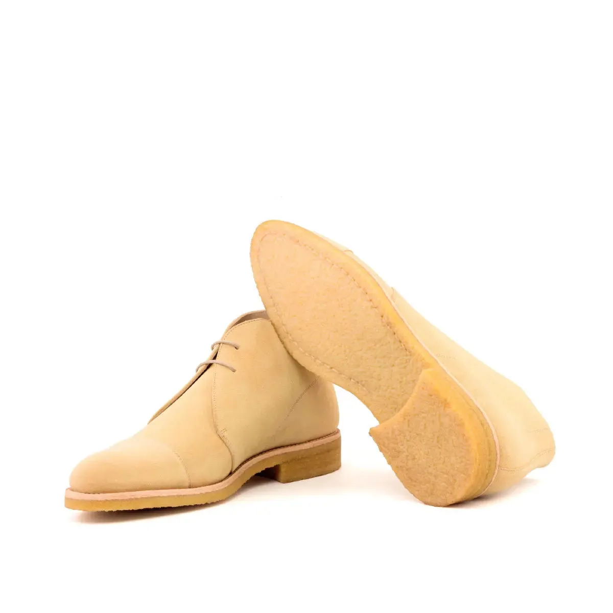 DapperFam Vivace in Sand Men's Lux Suede Chukka
