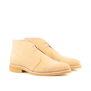 DapperFam Vivace in Sand Men's Lux Suede Chukka