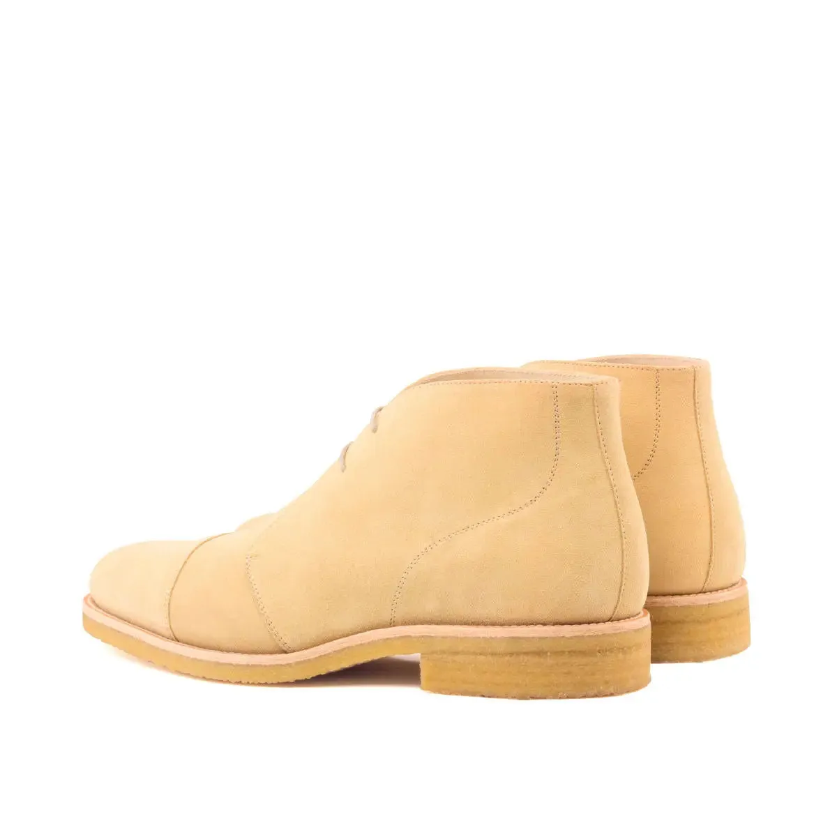 DapperFam Vivace in Sand Men's Lux Suede Chukka