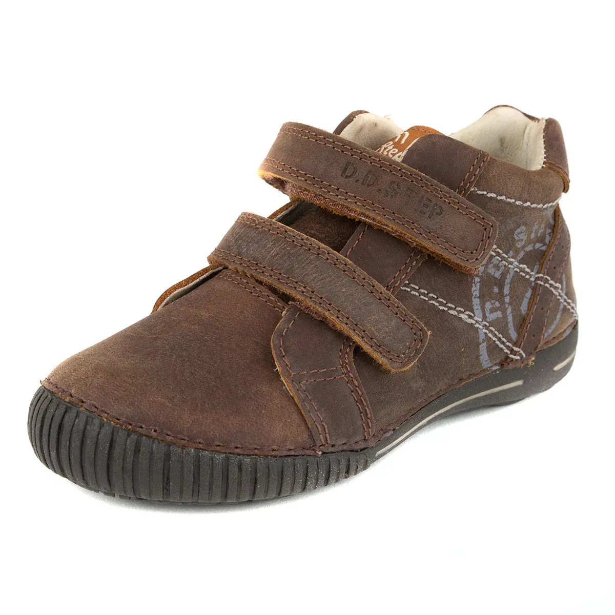 D.D. Step Big Kid Boy High-Top Shoes - Supportive Leather From Europe Kids Orthopedic