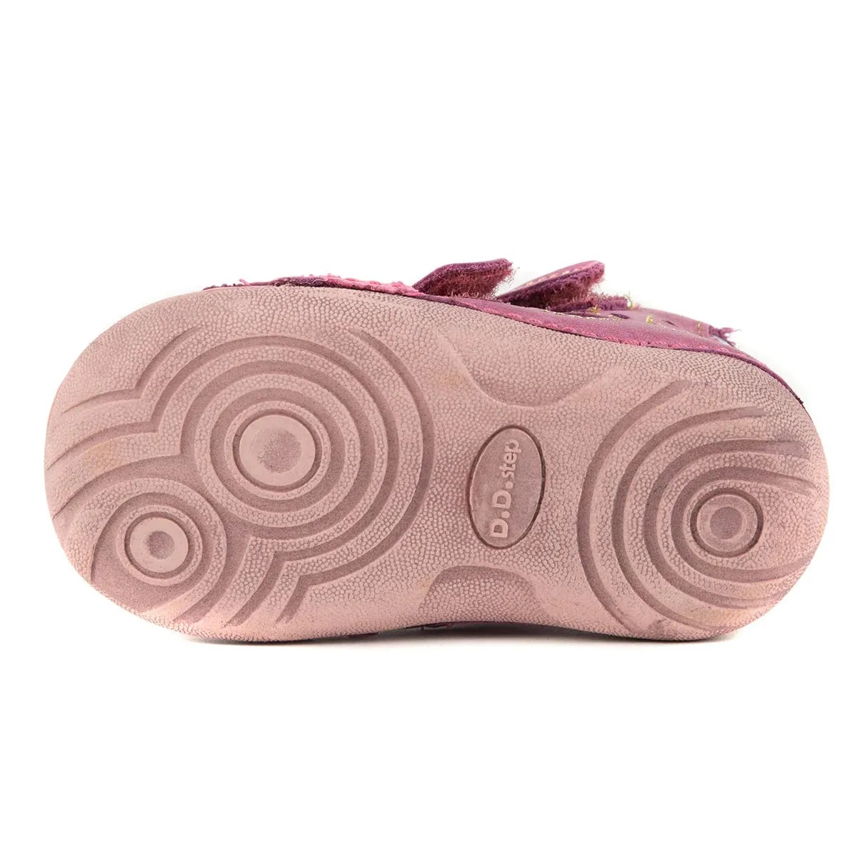 D.D. Step Dark Pink Leather First Walker Shoes - Supportive From Europe Kids Orthopedic