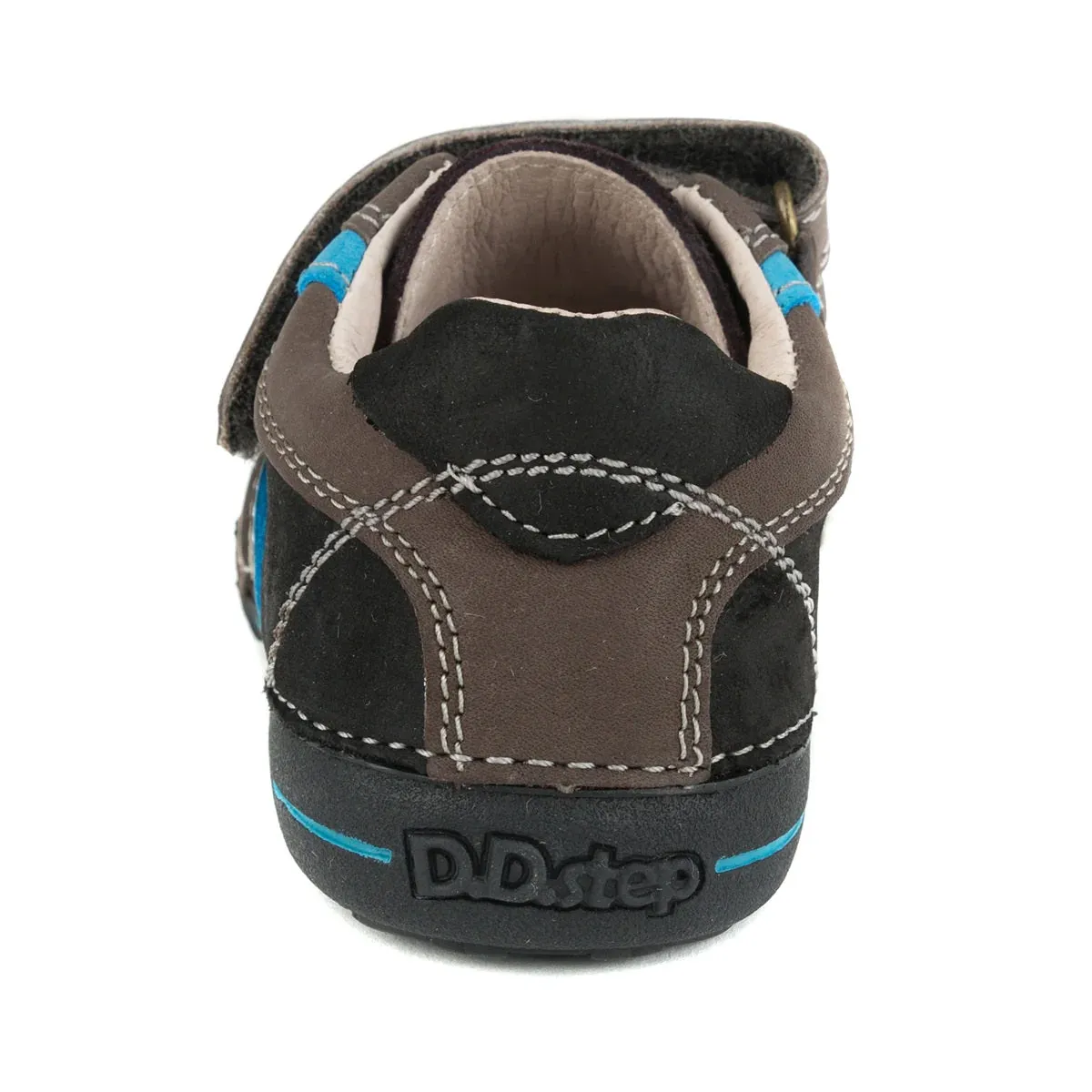D.D. Step Little Kid Boy Shoes Black And Brown - Supportive Leather From Europe Kids Orthopedic