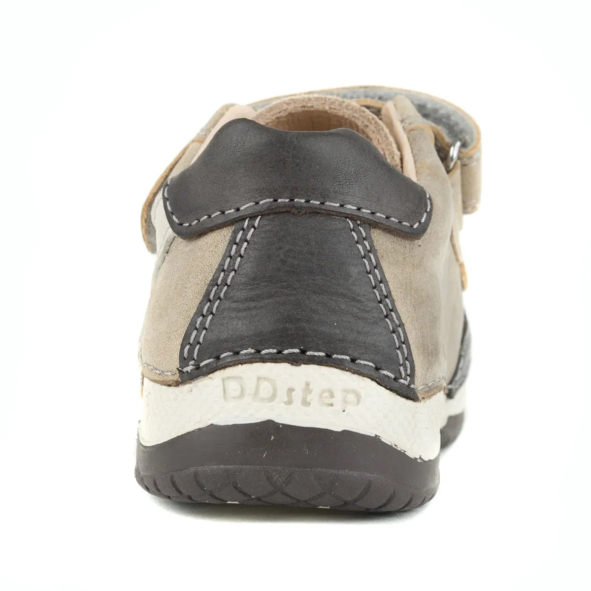 D.D. Step Toddler Boy Shoes Beige With Yellow And White Stripe - Supportive Leather From Europe Kids Orthopedic