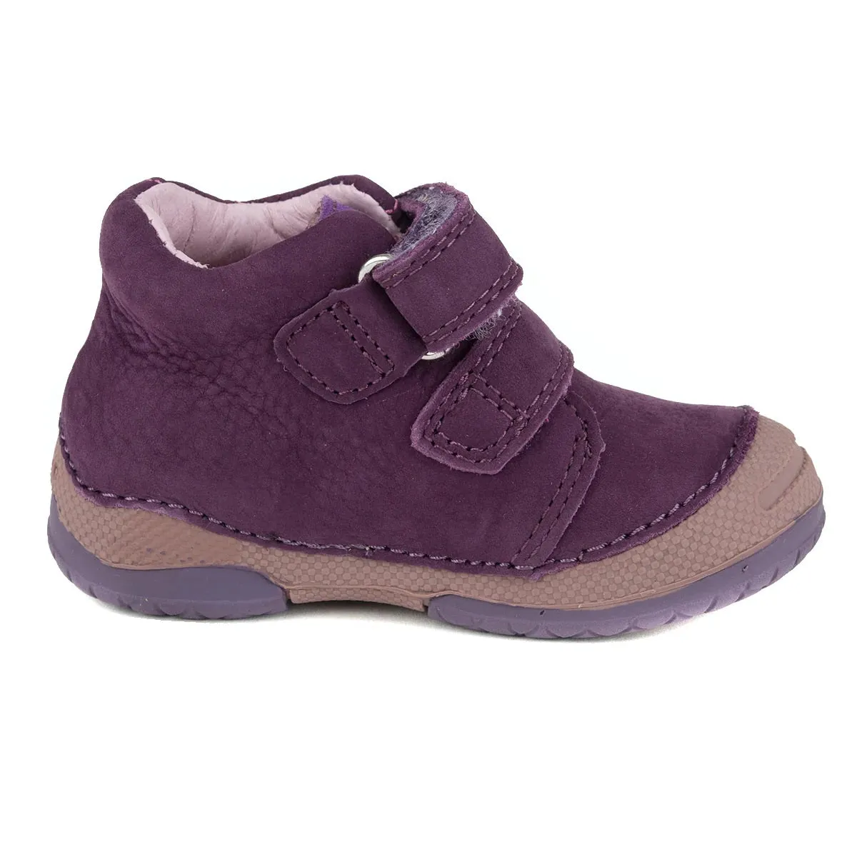 D.D. Step Toddler Girl Shoes Mauve With Flower - Supportive Leather From Europe Kids Orthopedic