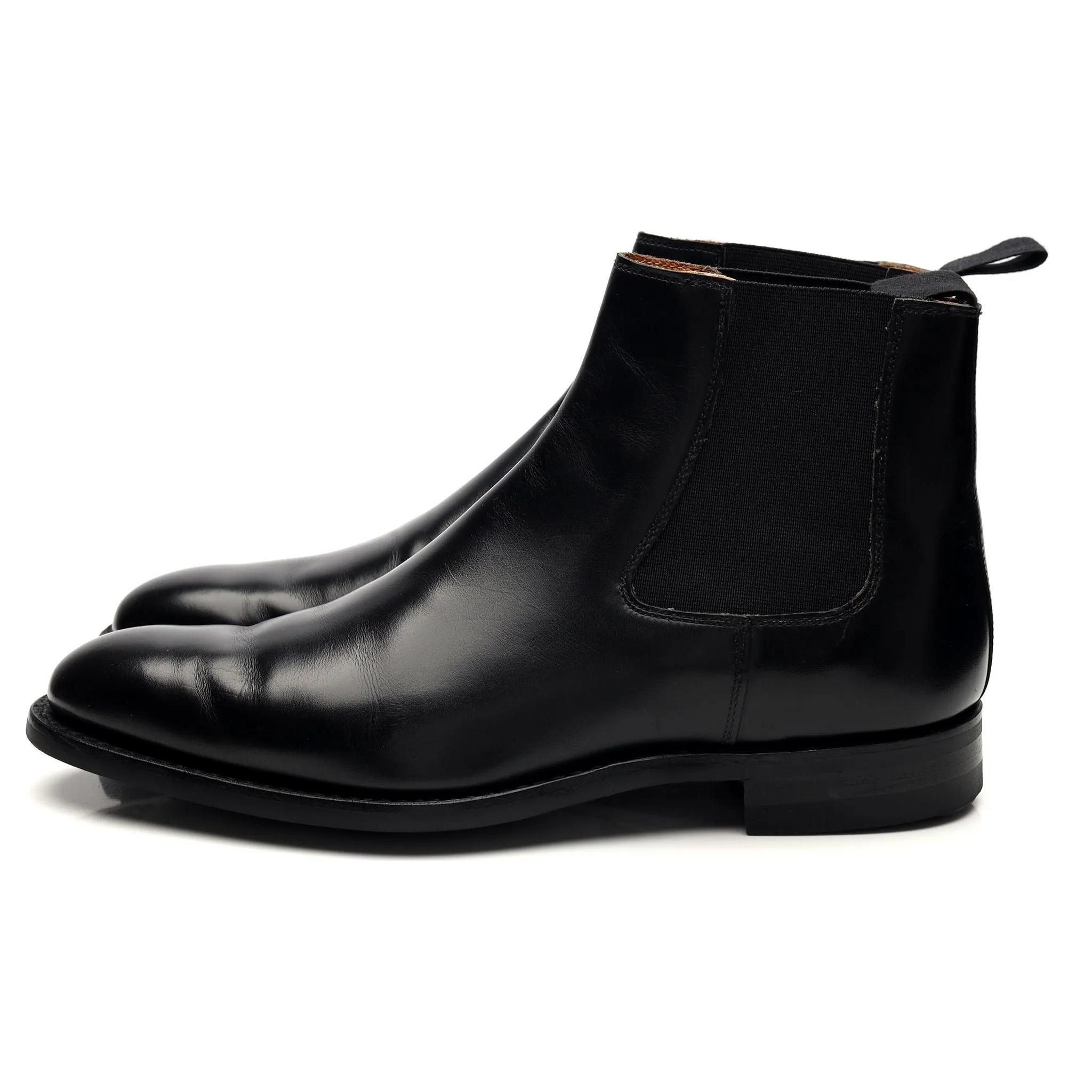 'Doncaster' Black Leather Chelsea Boots UK 6 E