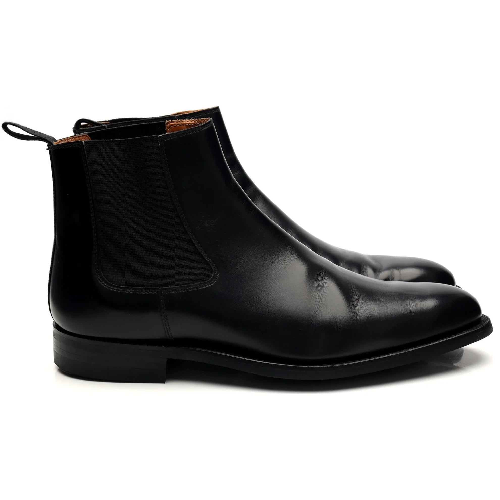 'Doncaster' Black Leather Chelsea Boots UK 6 E