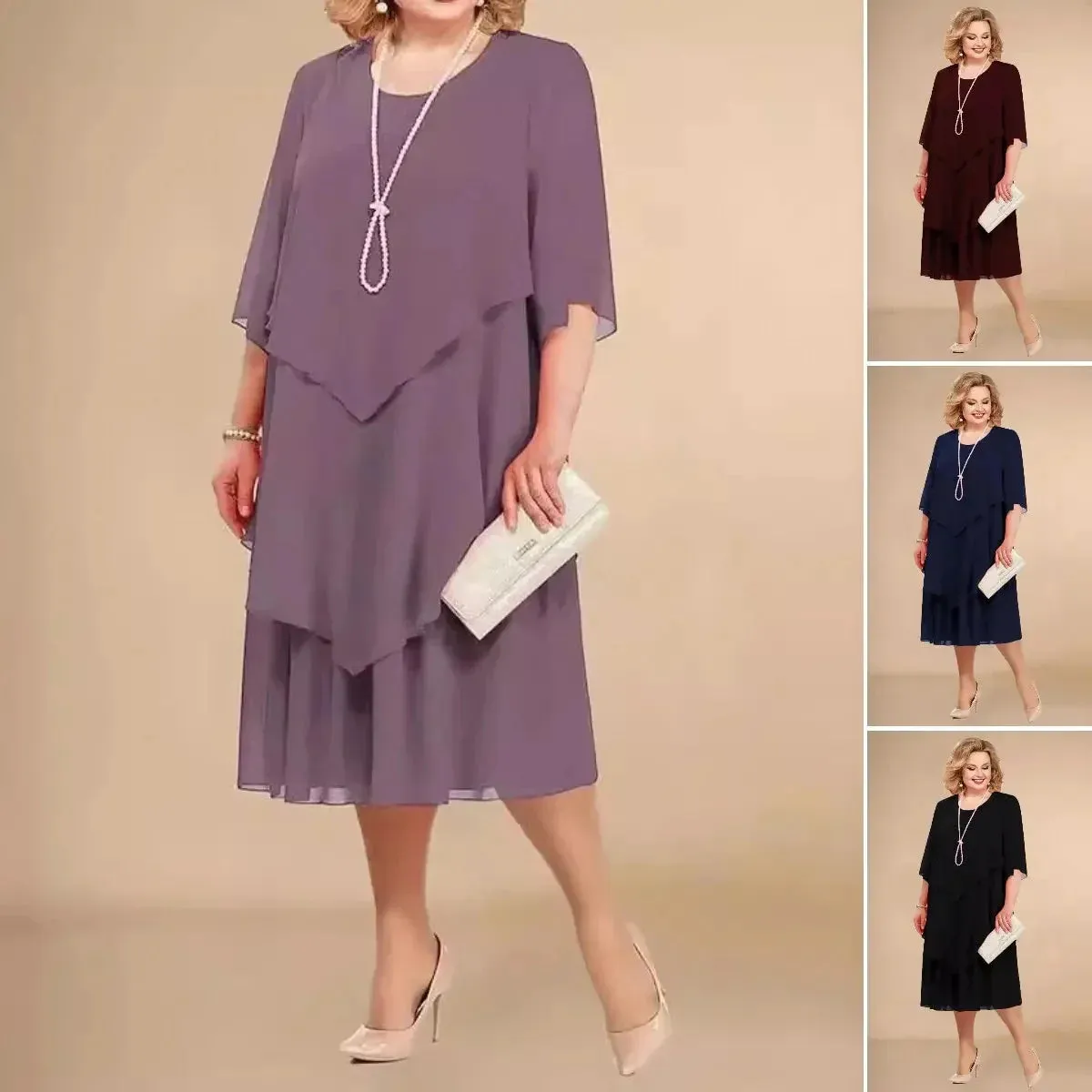 Edenaline | Timeless Layered Elegance Dress