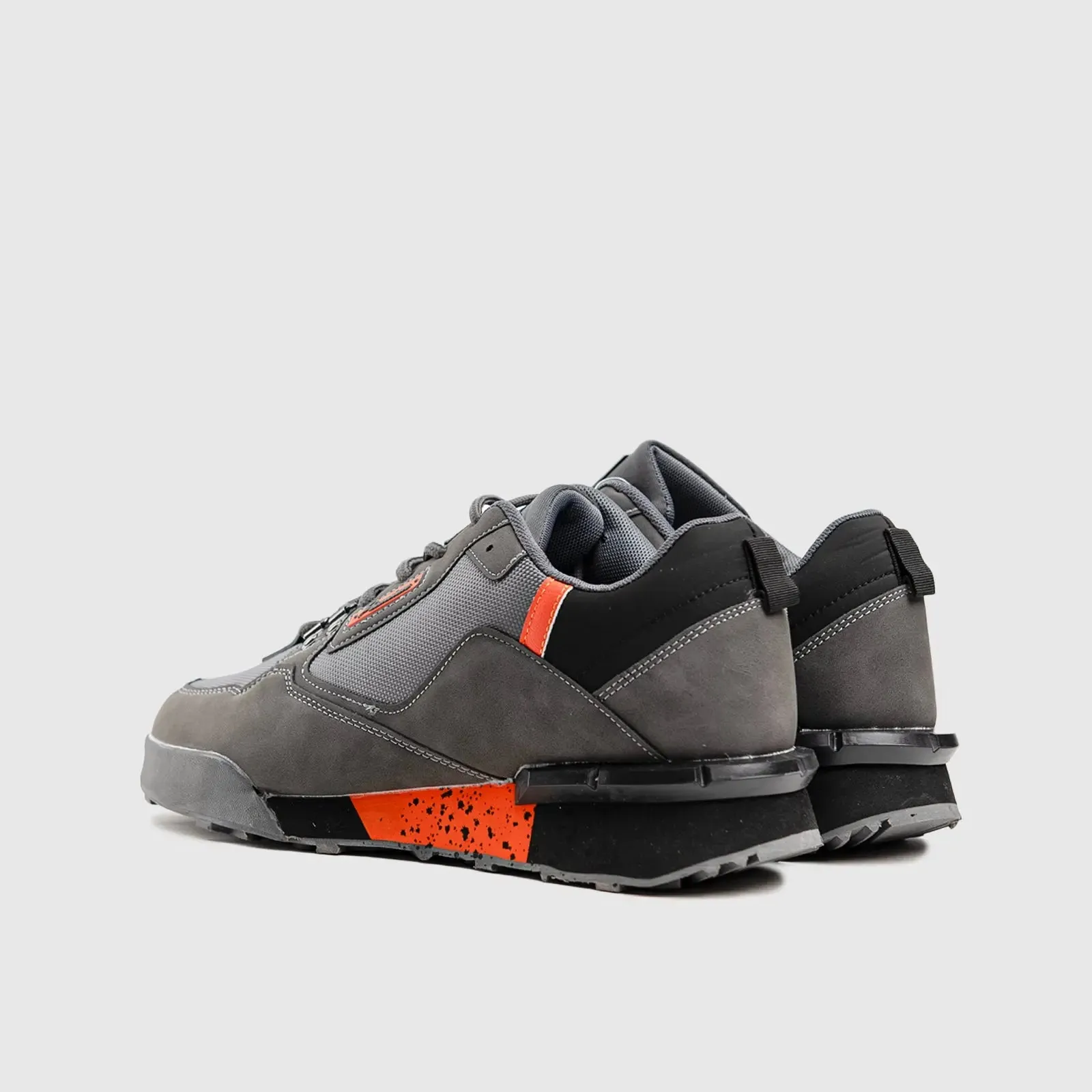 Ednado Mens Sneaker Grey/Orange