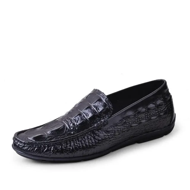 Fashion Genuine Leather Men Loafers High Quality Slip-on Driving Shoes Men Moccasin Boat Shoes Causal Flats Shoes Man