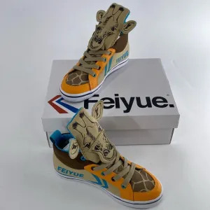 Feiyue Delta Mid‎ Animal (Giraffe) Hi Top Sneakers Little Boy Youth Sz 1