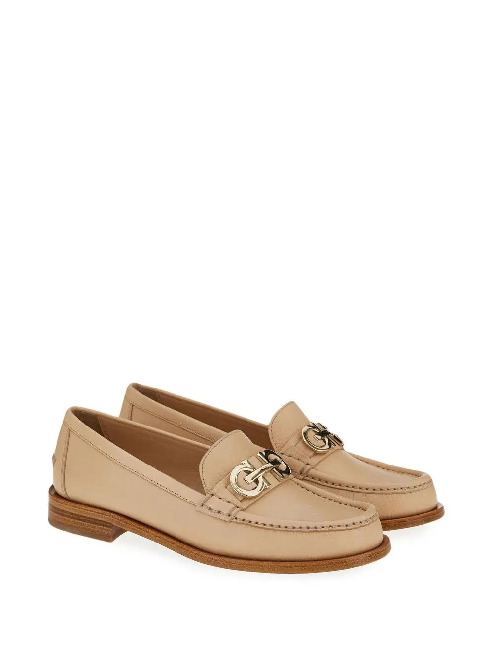 Ferragamo Gancini leather loafers