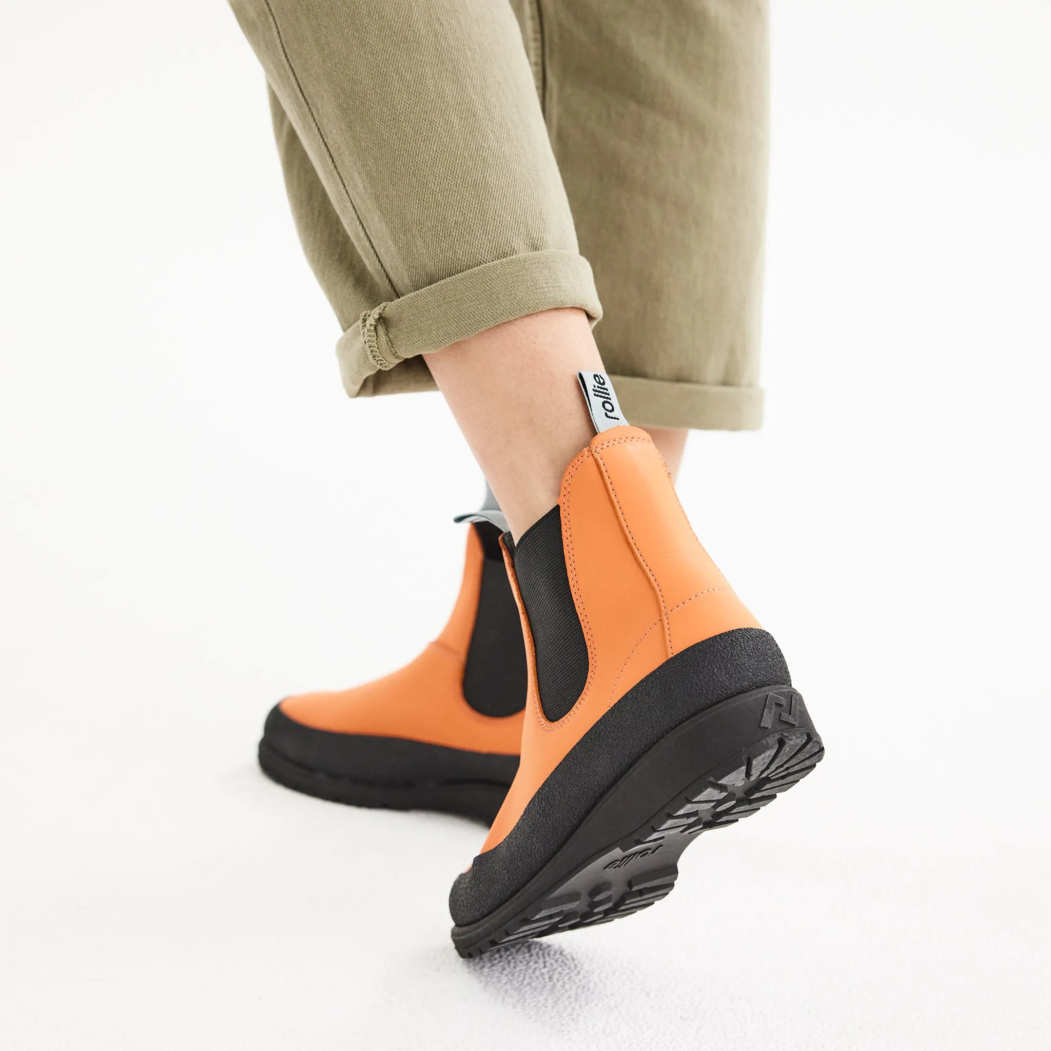 FIELDS CHELSEA RUBBERISED - ORANGE LEATHER
