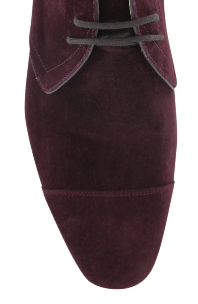 Fiori Di Lusso Burgundy Red Chukka Boots