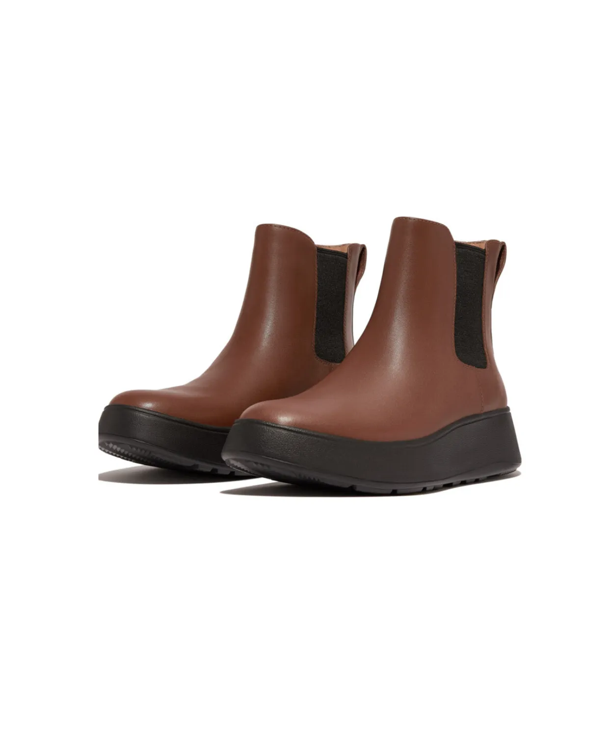 Fitflop F-Mode Flatform Chelsea Boots Rich Brown