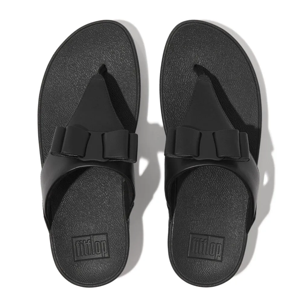 FitFlop LULU Bow leather Toe-Post Sandals