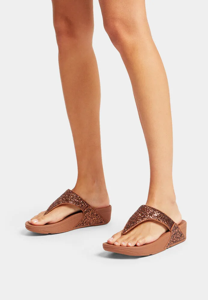 FitFlop LULU Glitter Toe-Thong Sandals
