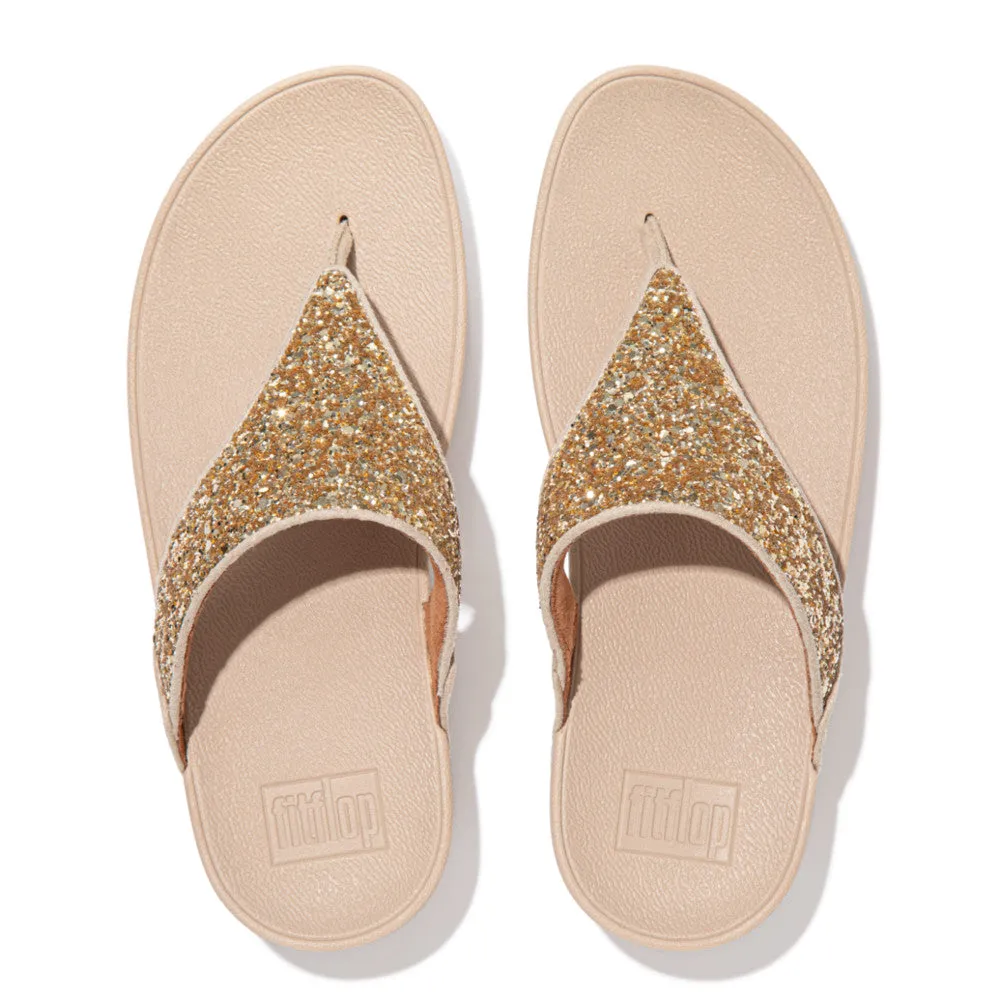 FitFlop LULU Glitter Toe-Thong Sandals