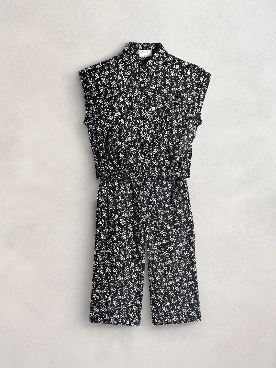 Fluid Floral Top & Bottom Set