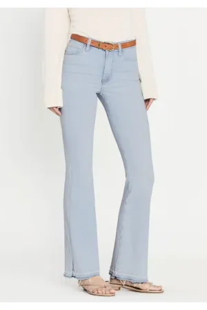 FRAME - Le Easy Flare Released Fray Side Slit in Clarity