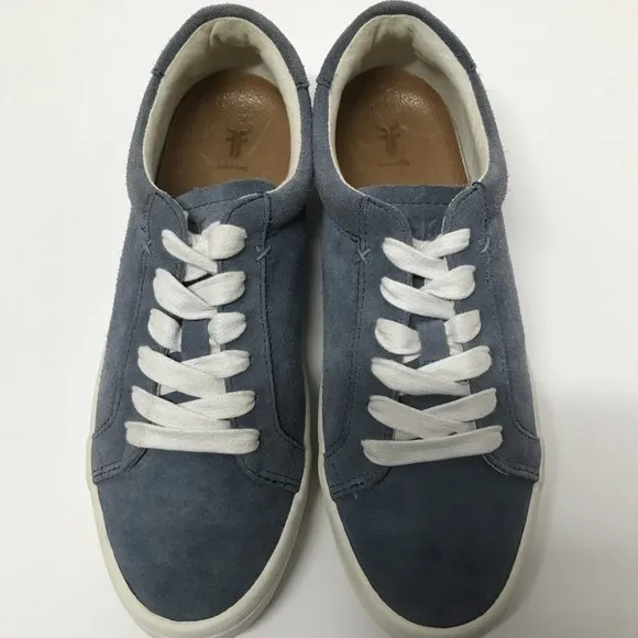 Frye Kerry Low Lace 71351 Aqua Blue Suede Lifestyle Sneakers