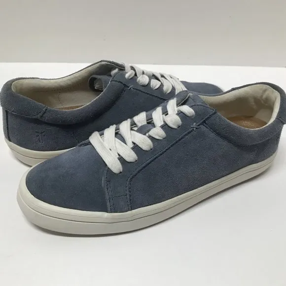 Frye Kerry Low Lace 71351 Aqua Blue Suede Lifestyle Sneakers