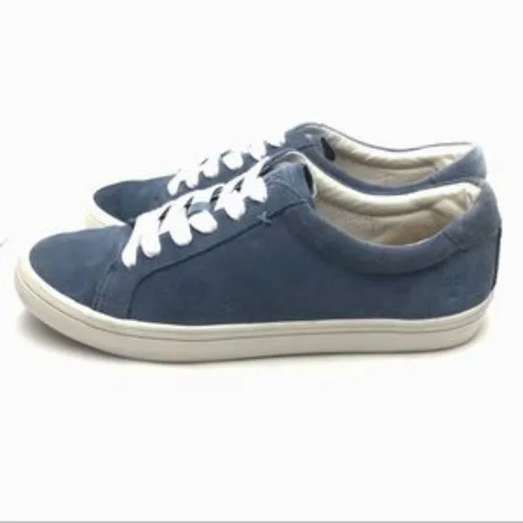 Frye Kerry Low Lace 71351 Aqua Blue Suede Lifestyle Sneakers