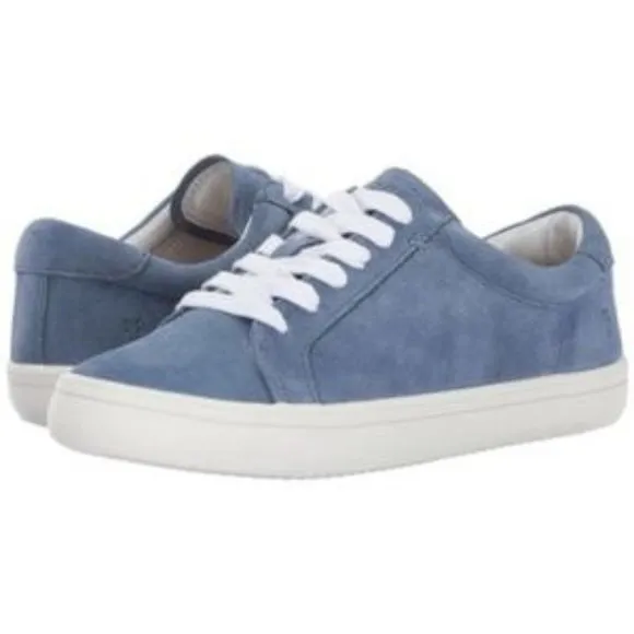Frye Kerry Low Lace 71351 Aqua Blue Suede Lifestyle Sneakers