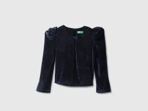 Girls Self Designed Round Neck Top