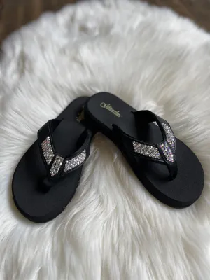 Glitterflops || Crystal & Comfort OM AB Crystal in Black