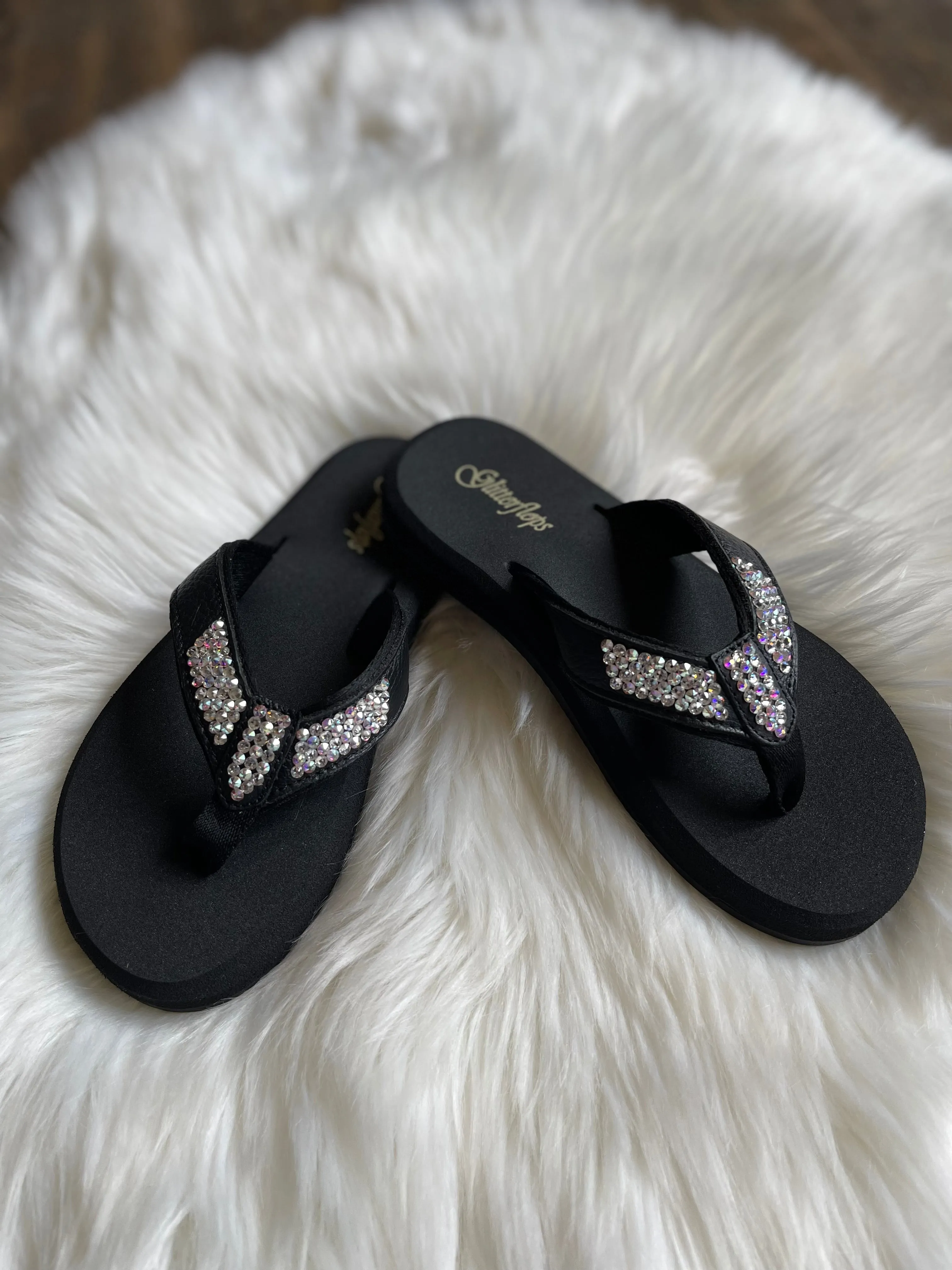 Glitterflops || Crystal & Comfort OM AB Crystal in Black