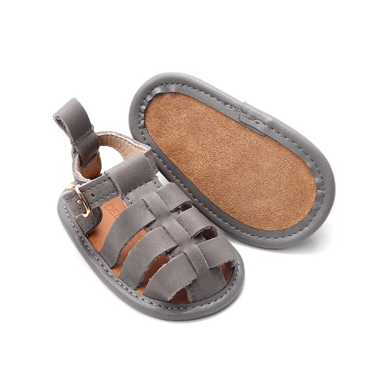 Gray - Fisherman Sandal - US Size 2-4 - Soft Sole