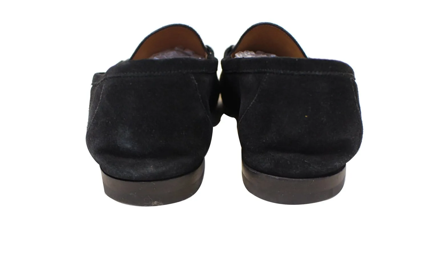 Gucci Bamboo Horsebit Black Suede Loafers 368435 Size 7