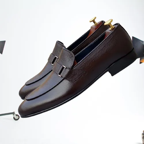 Handmade Black Leather Moccasins Loafer Shoes for Men