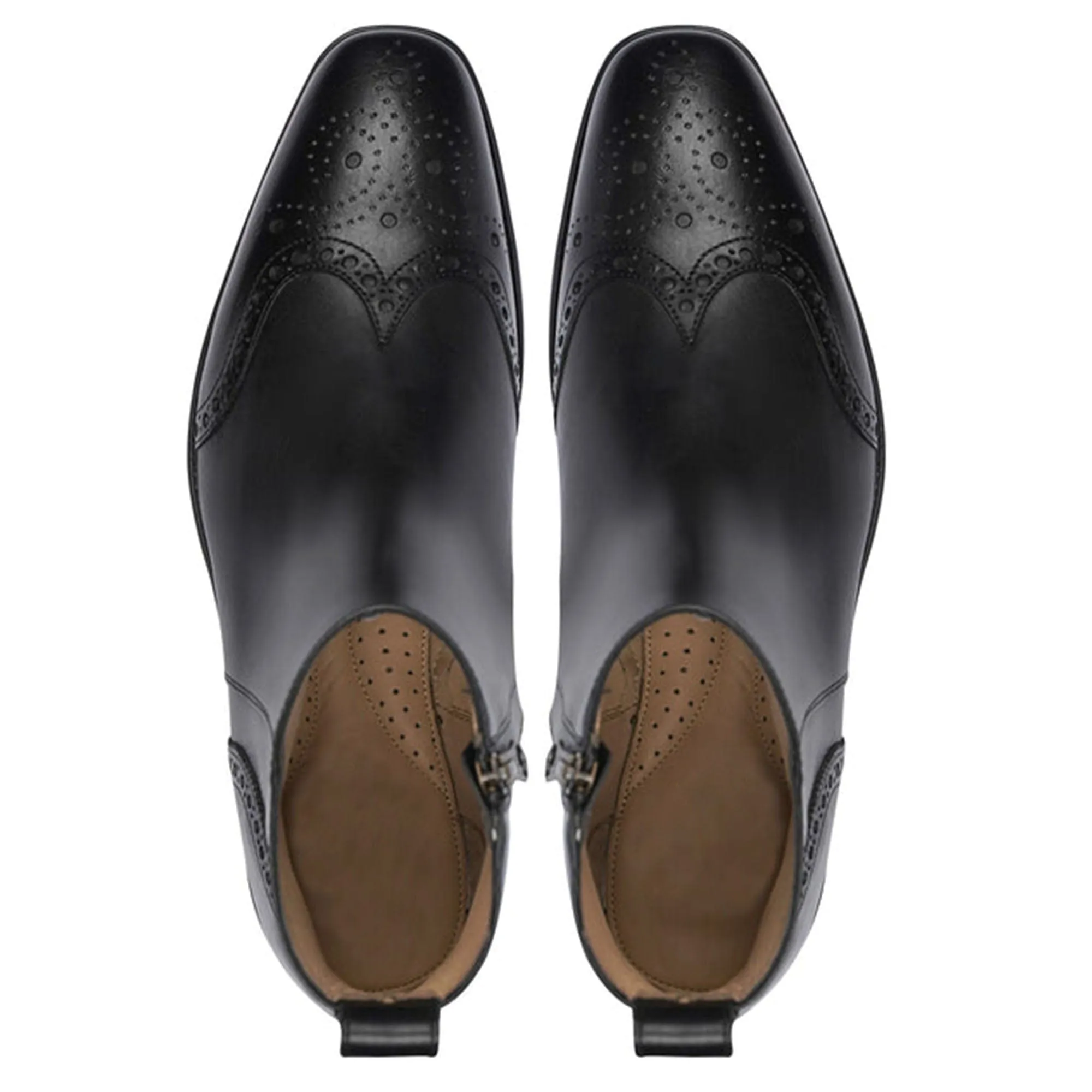 Handmade Customisable Black Leather Chelsea Boots For Men