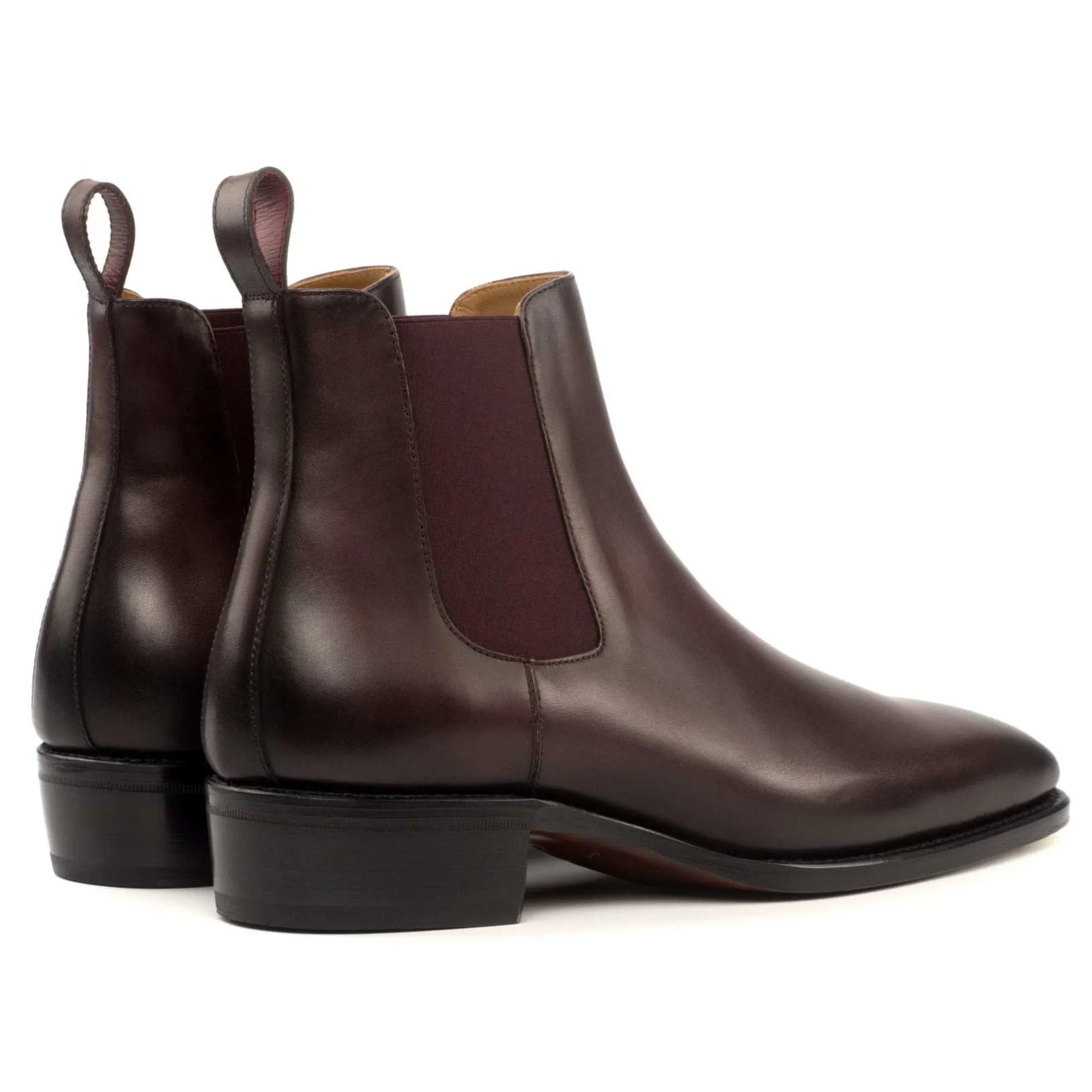 Handmade Customisable Brown Leather Chelsea Boots For Men