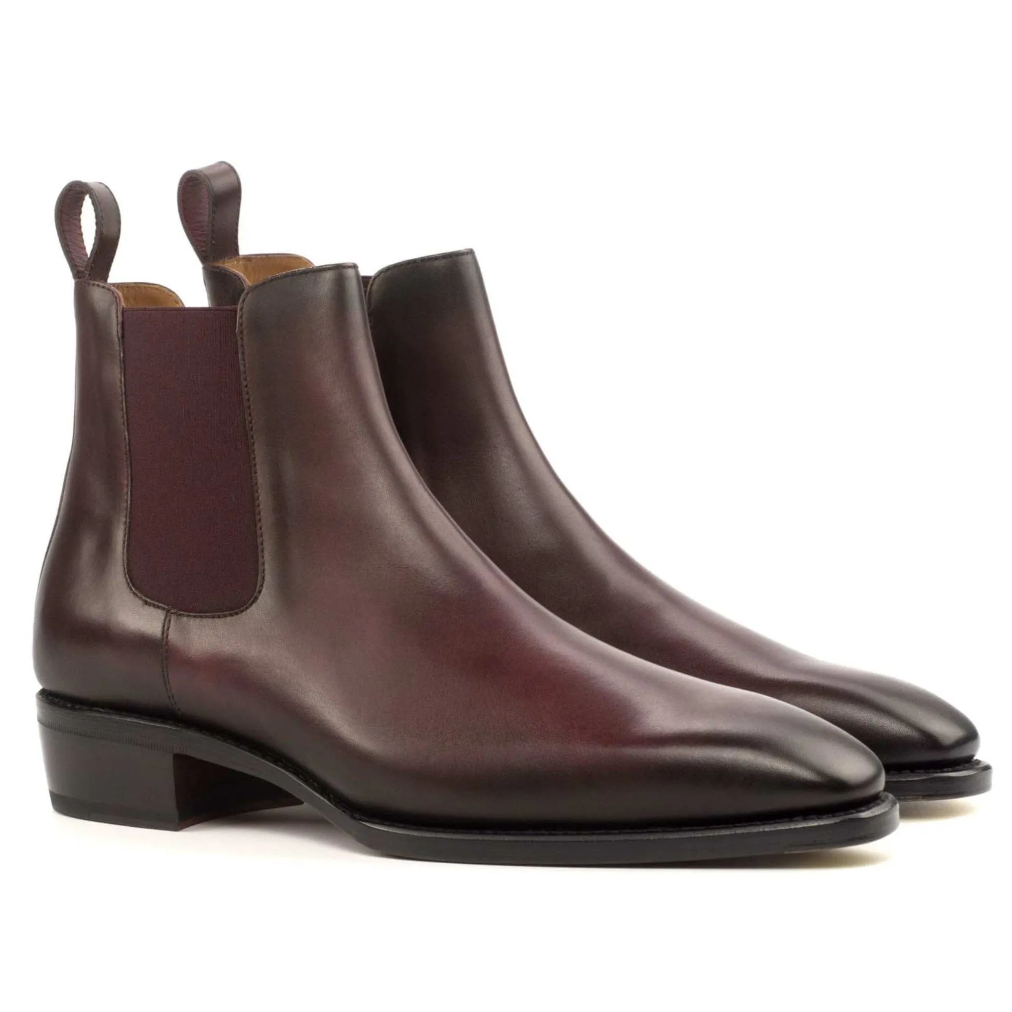 Handmade Customisable Brown Leather Chelsea Boots For Men