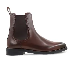 Handmade Customisable Calf Leather Brown Chelsea Boot For Men