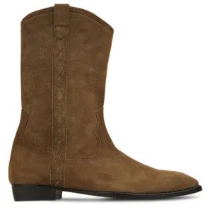 Handmade Customisable Suede Leather Brown Chelsea Boot For Men