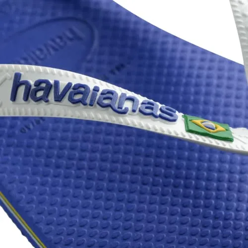 Havaianas Kid's Brazil Logo Flip Flop Sandal, Marine Blue, 3/4 M US Little Kid