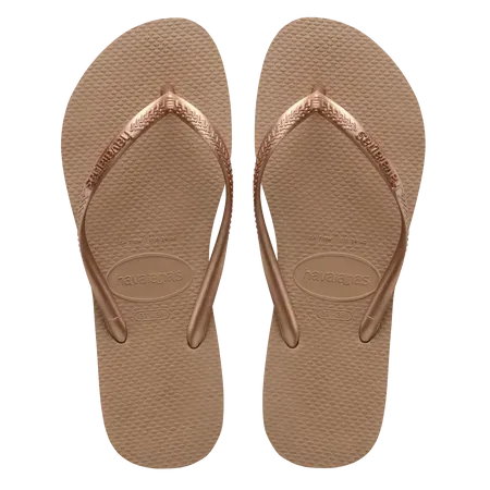 Havaianas Slim Flip Flops Rose Gold