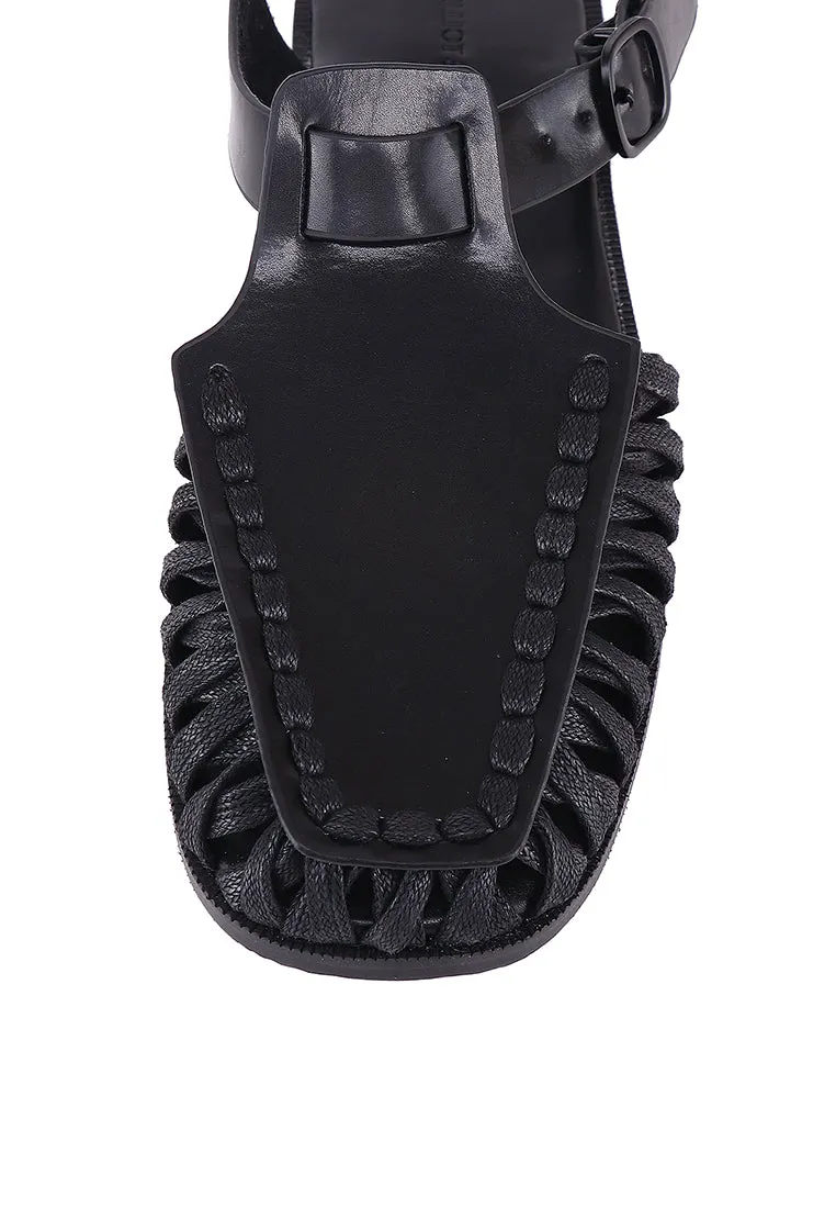 Hazel Fisherman Sandals (Black)