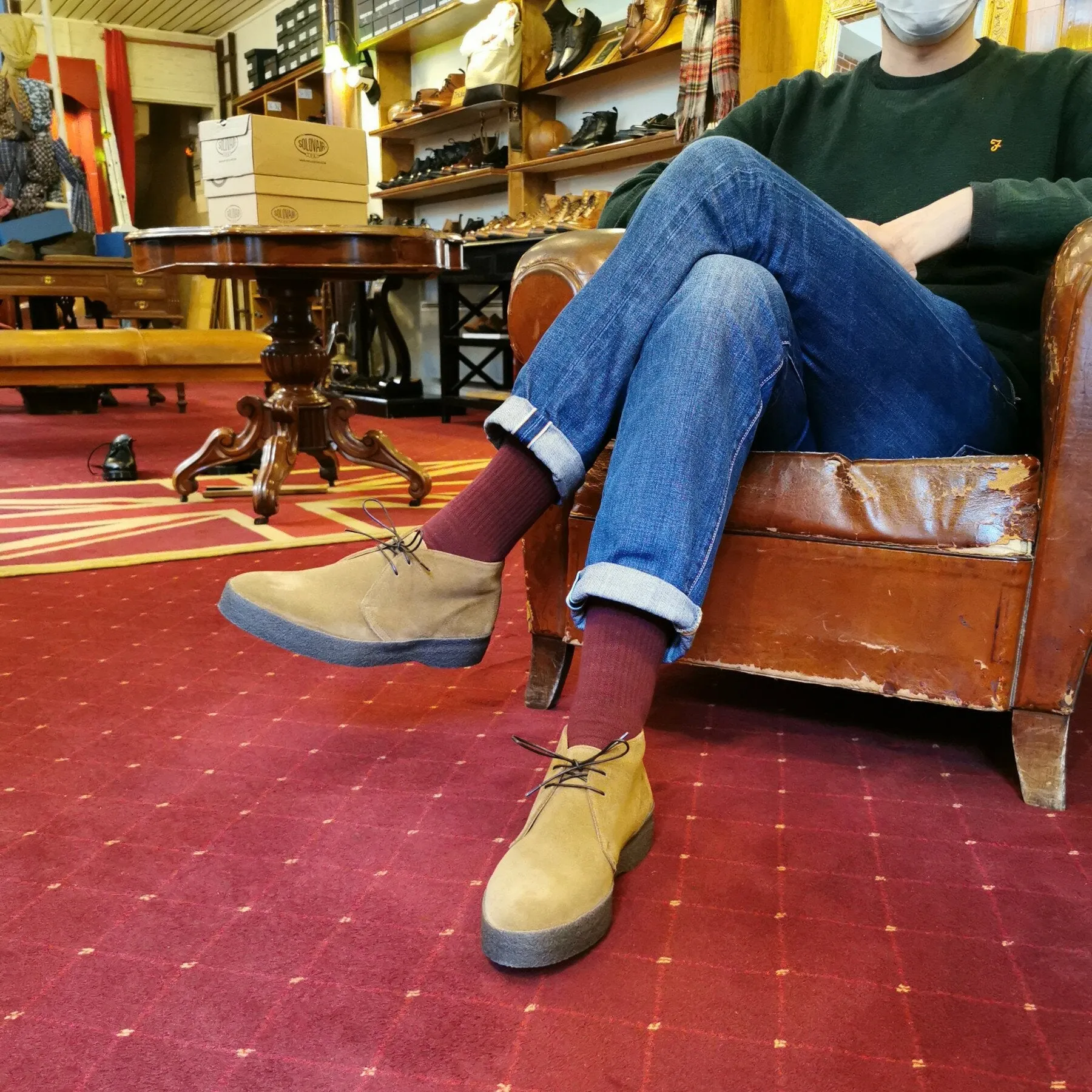 Hi top  Indiana tan suede