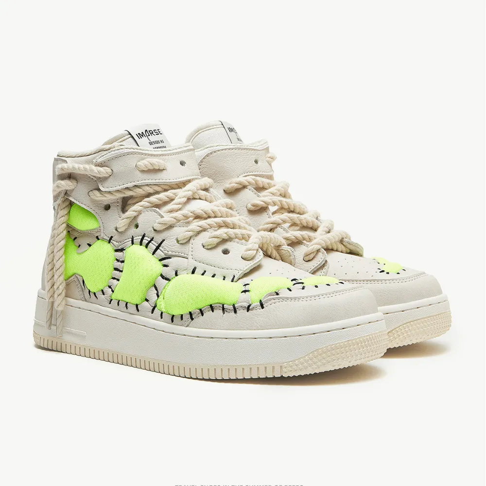 High Street Patchwork High Top Sneakers